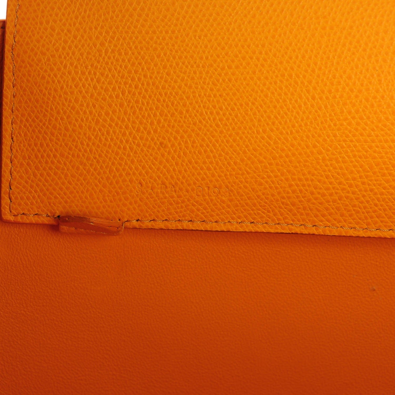 Celine Grained Calfskin Medium Horizontal Cabas Phantom Saffron 8 of 8