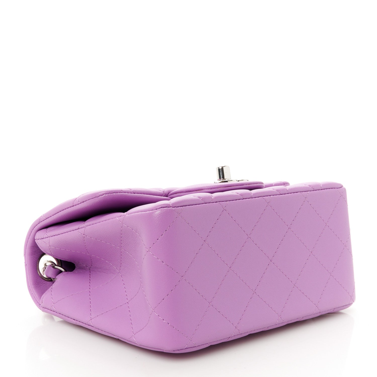 Chanel Lambskin Quilted Mini Square Flap Purple 4 of 11