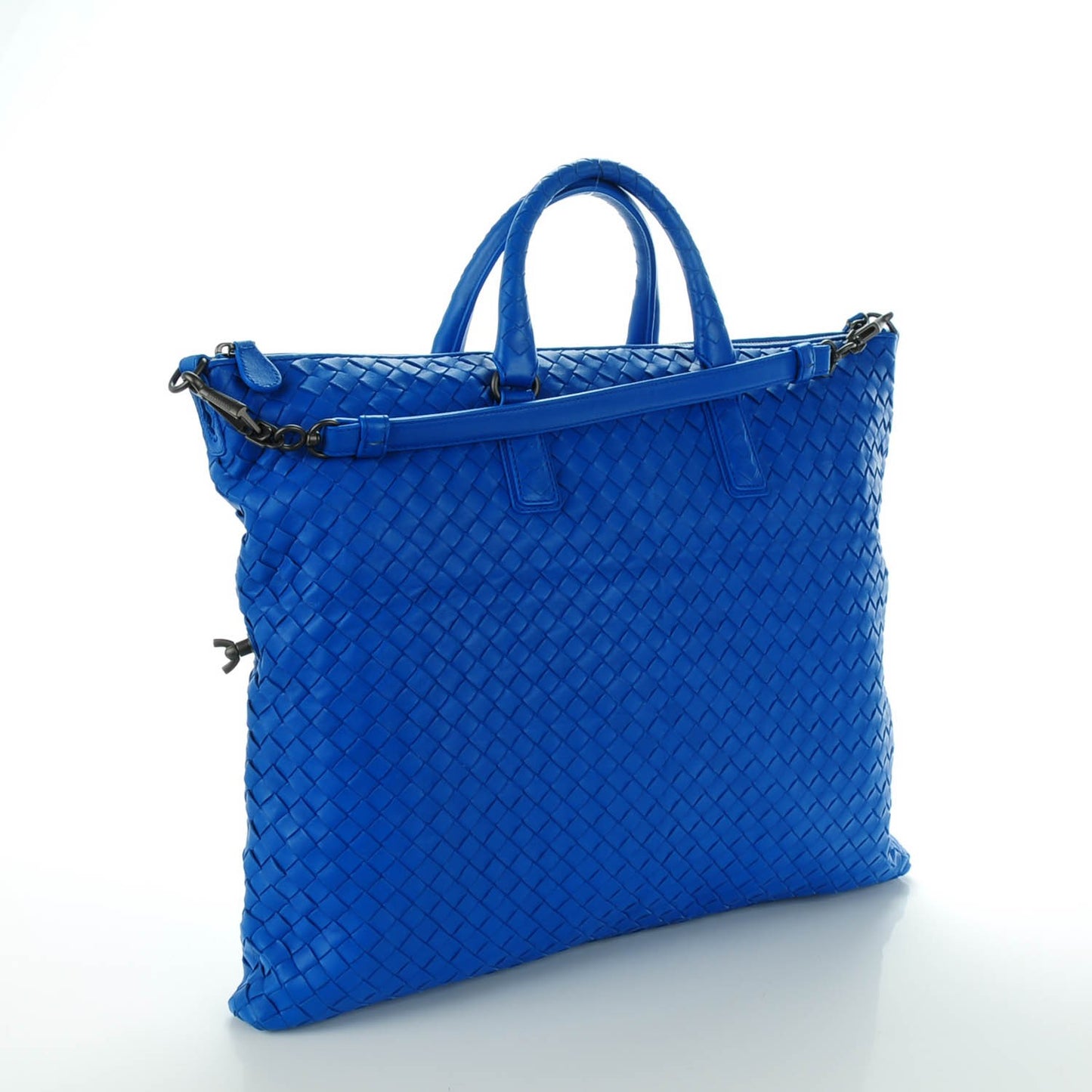 Nappa Intrecciato Medium Convertible Tote Bleuette