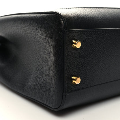 Gucci Jacquard Black Denim GG Monogram Textured Dollar Calfskin Medium Jackie 1961 Tote Black Ivory 9 of 10