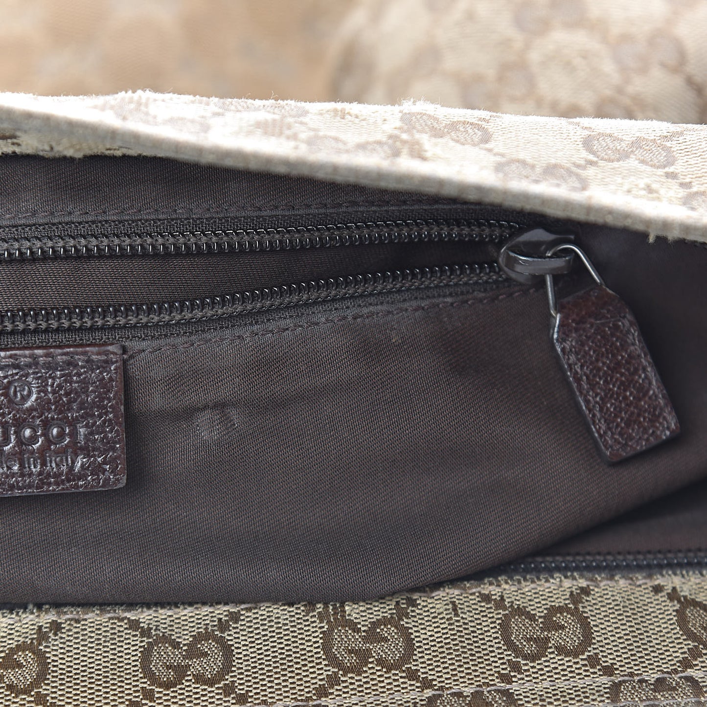 Monogram Web Medium Flat Messenger Bag Brown