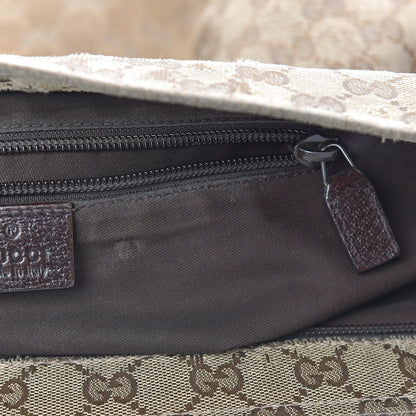 Gucci Monogram Web Medium Flat Messenger Bag Brown 12 of 21