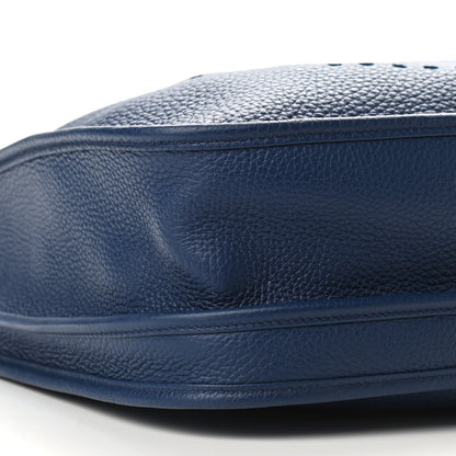 Hermes Taurillon Clemence Evelyne III GM Bleu Saphir 8 of 9