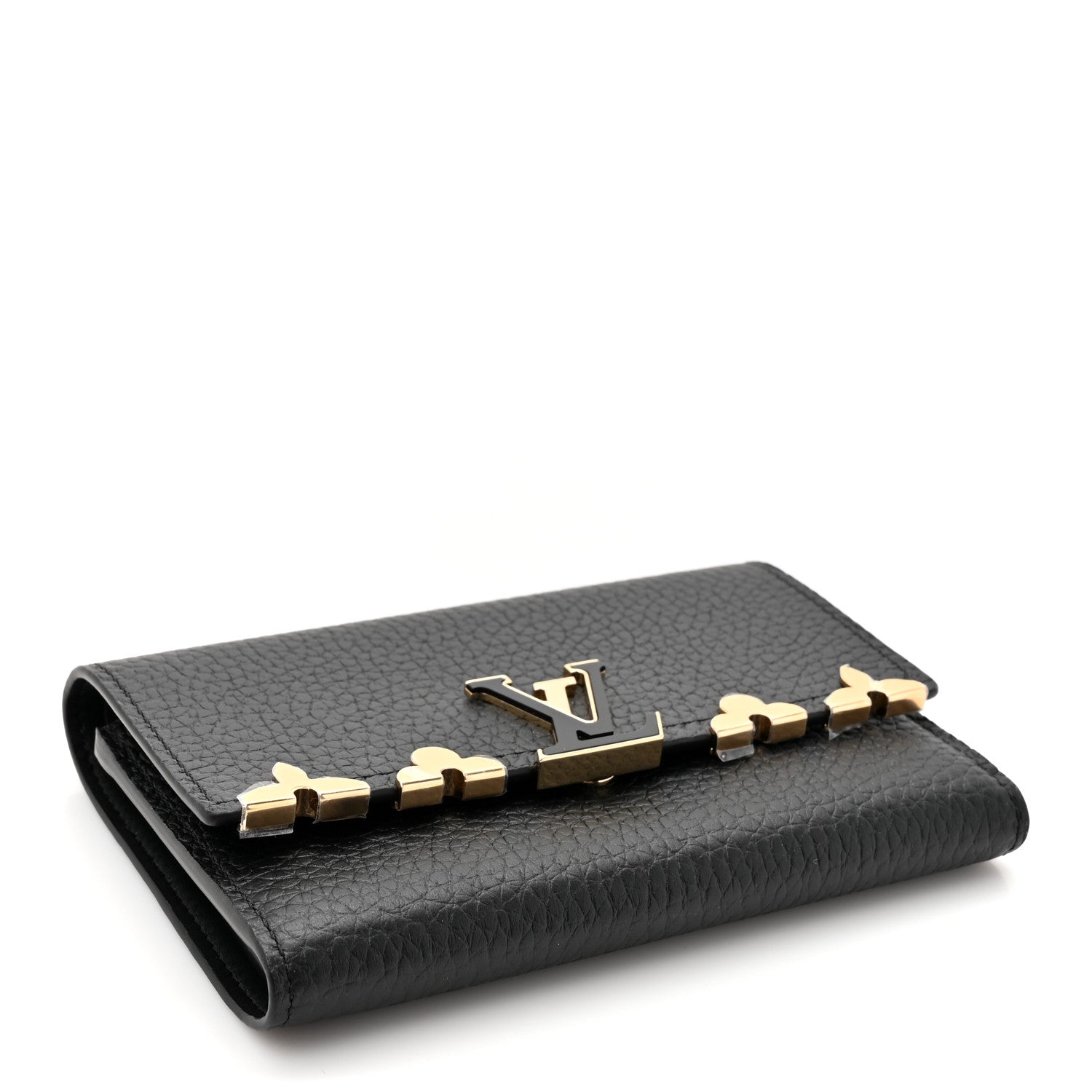 Louis Vuitton Taurillon Embellished Flower Crown Capucines Compact Wallet 4 of 8