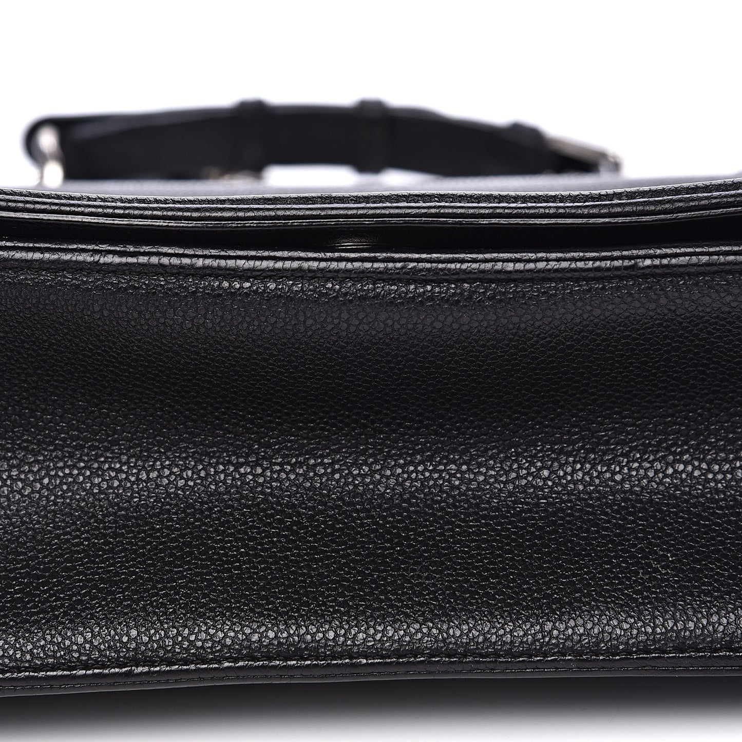 Grained Calfskin Medium Diorama Flap Bag Black