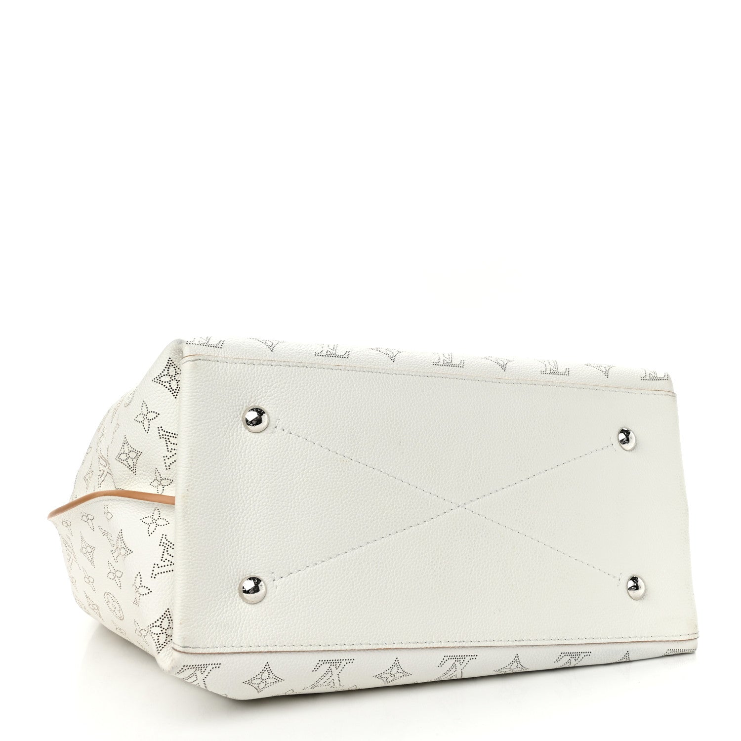 Louis Vuitton Mahina Carmel Hobo Snow 4 of 12