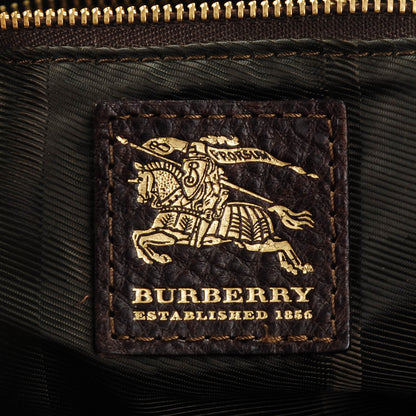 Burberry Canvas Quilted House Check Tote Brown 6 of 8