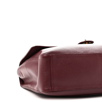 Chanel Grained Calfskin Souplissimo Maxi Flap Burgundy 9 of 11