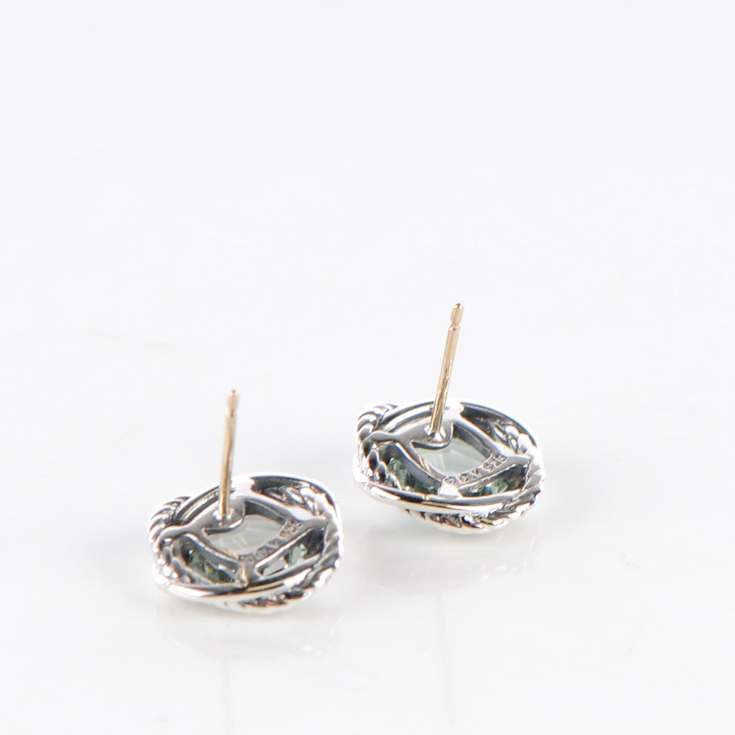 Sterling Silver Prasiolite 7mm Infinity Earrings