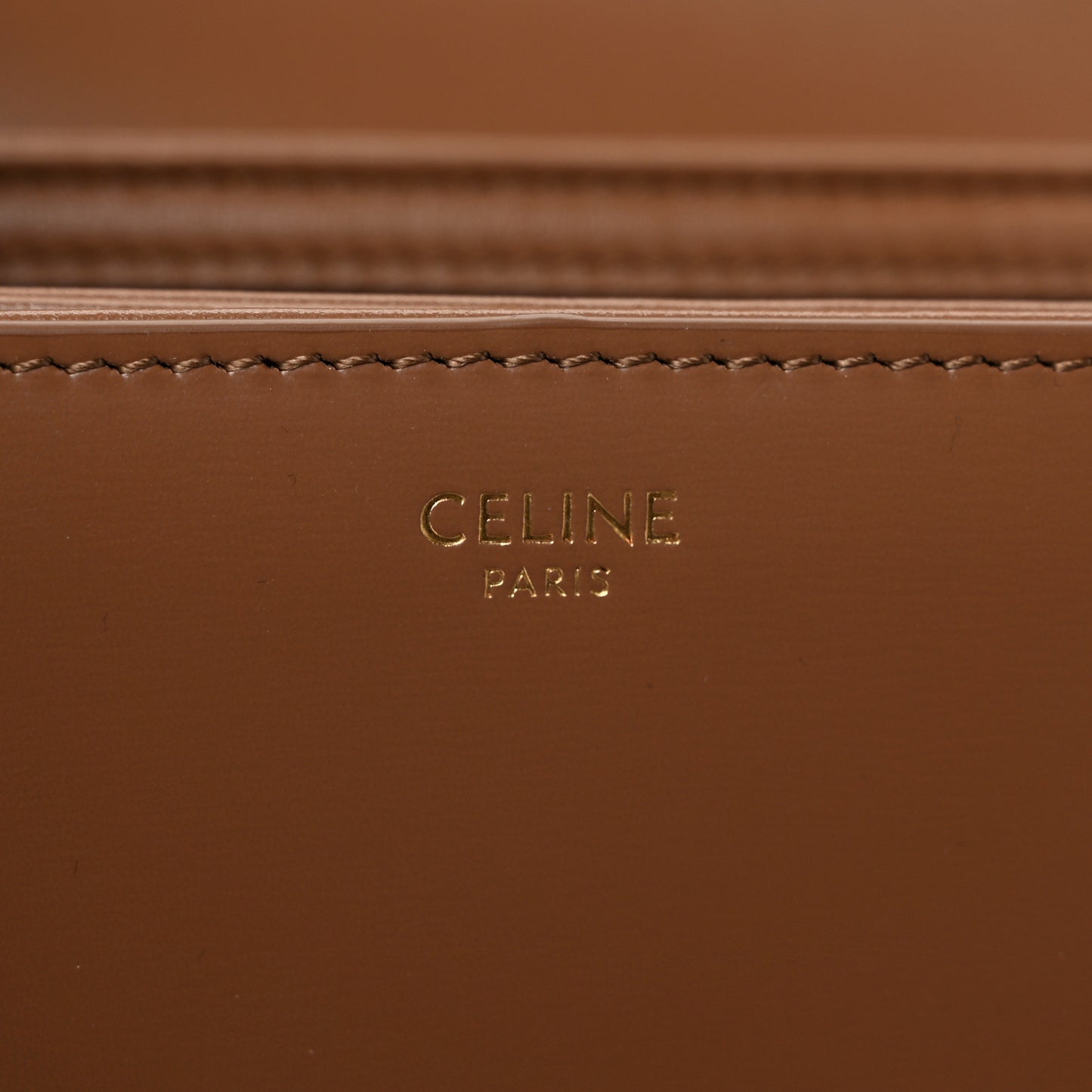 Shiny Calfskin Medium Triomphe Bronze
