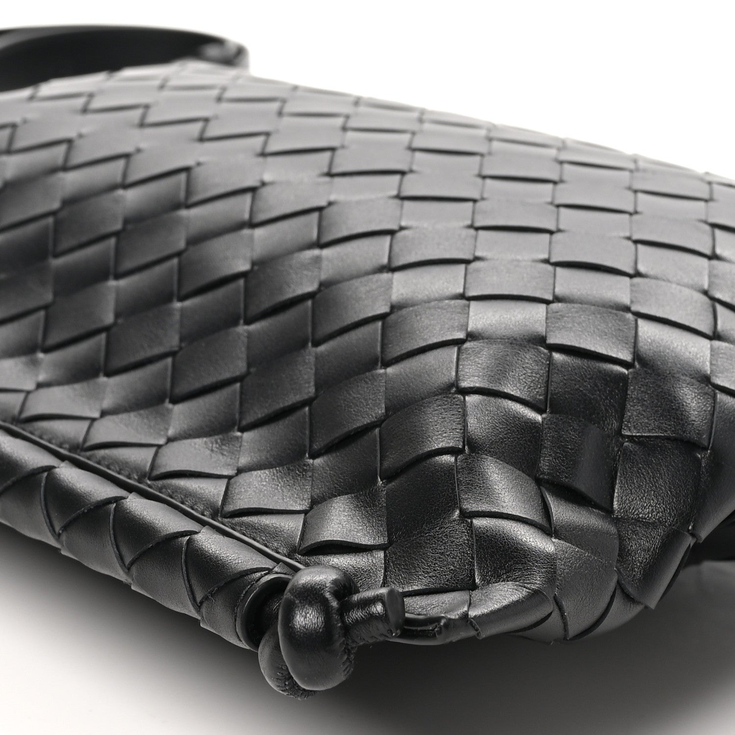 Bottega Veneta Nappa Intrecciato Large Flat Loop Messenger Black 8 of 9