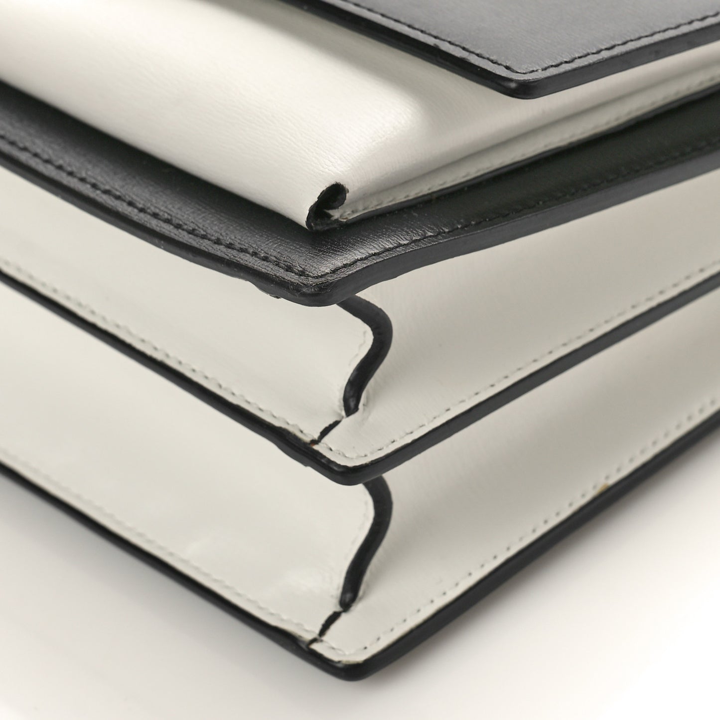 Calfskin Bi-Color Medium Monogram Sunset Black Pearl White