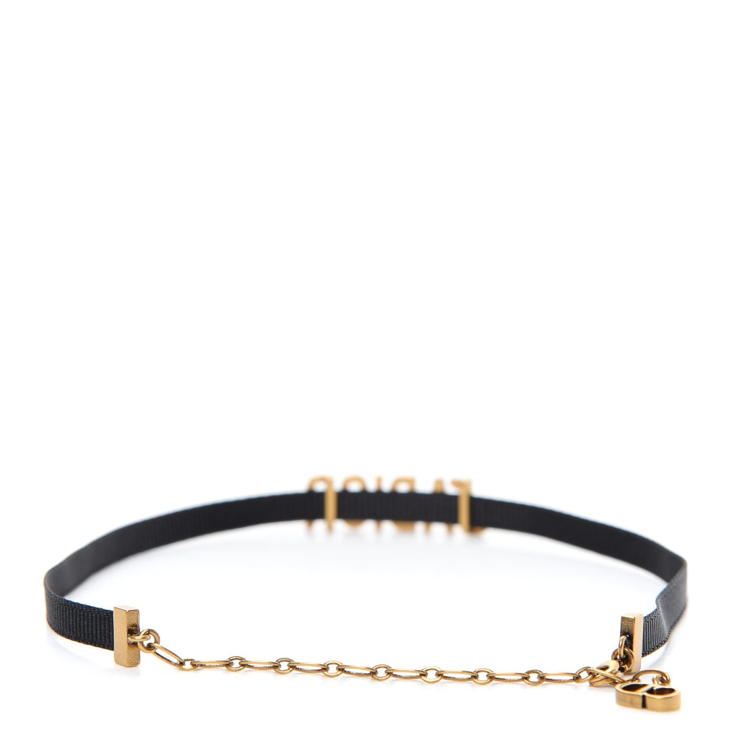 Christian Dior Grosgrain Ribbon J'Adior Logo Choker Necklace Black 3 of 4