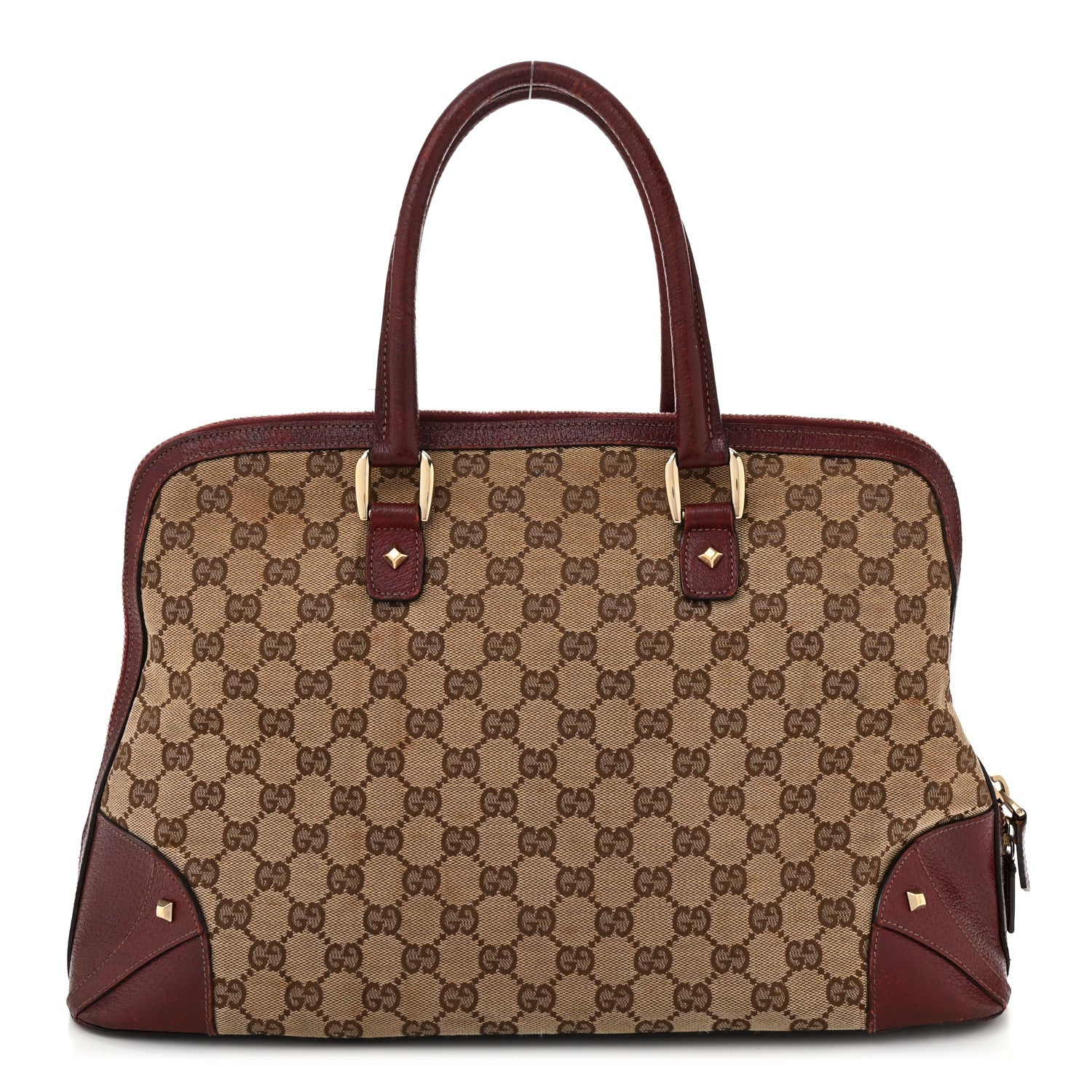 Gucci Monogram Top Handle Bag Red 1 of 11