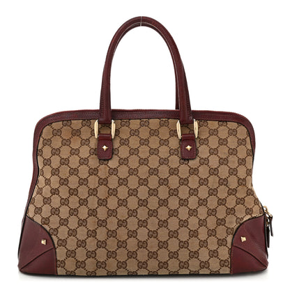 Gucci Monogram Top Handle Bag Red 1 of 11