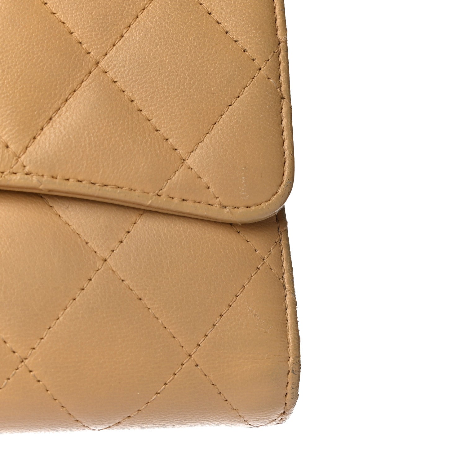 Chanel Lambskin Quilted Large Flap Wallet Beige 24 of 28