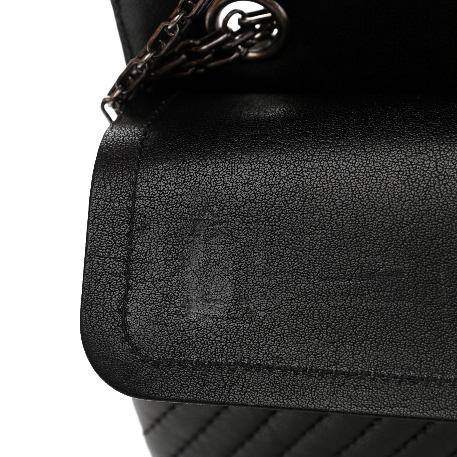 Chanel Sheepskin Chevron Quilted Studded 2.55 Reissue 226 Flap Black 12 of 15