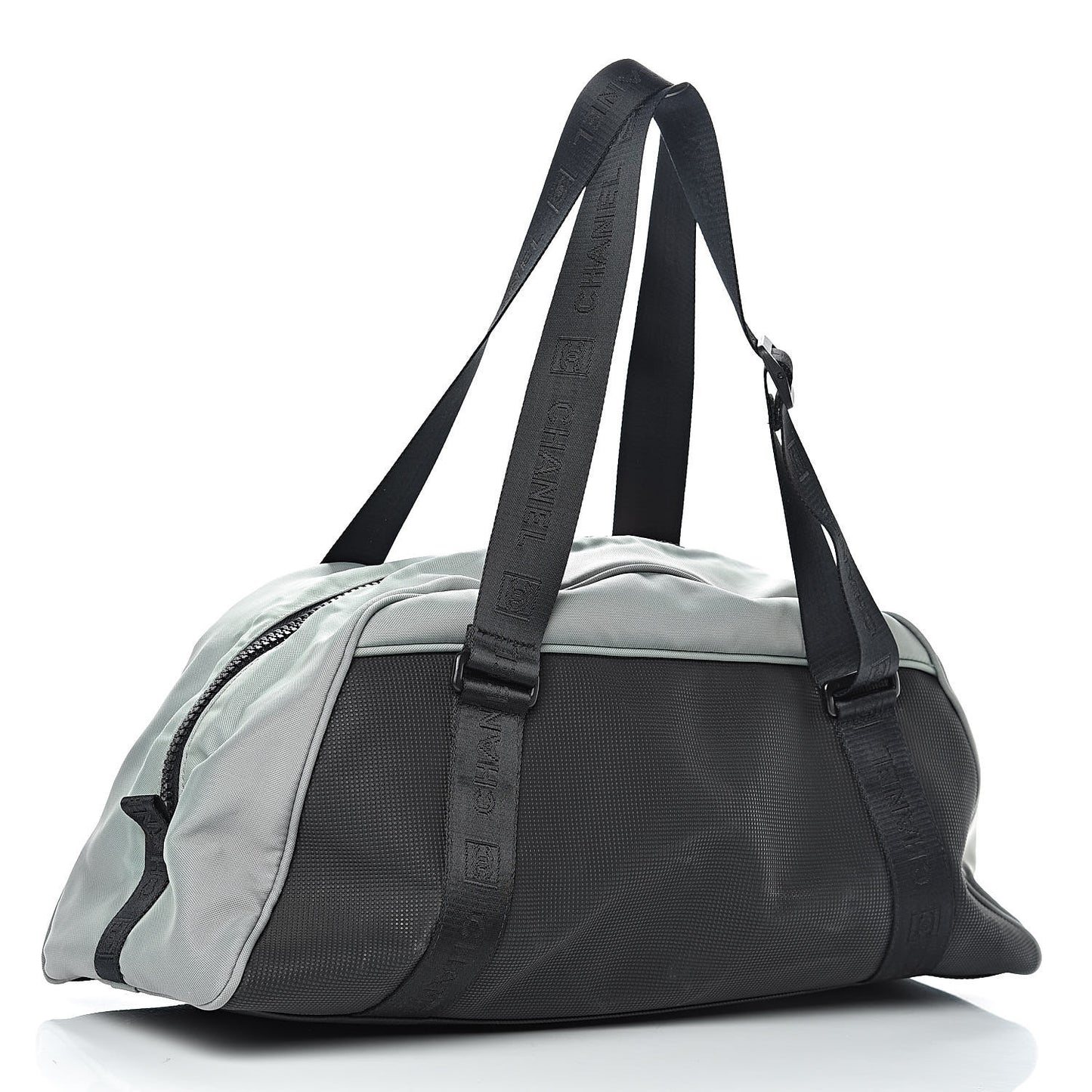 Nylon Sport Logo Duffel Black Blue
