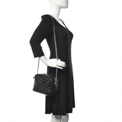 Saint Laurent Calfskin Y Quilted Monogram Small Loulou Bowling Bag Black 2 of 11