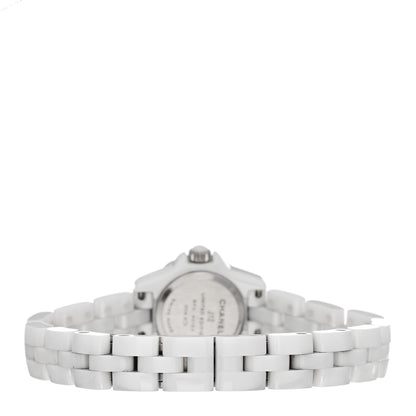 Chanel Stainless Steel Ceramic Pink Sapphire Mother of Pearl 19mm J12 Quartz Watch White 3 of 4