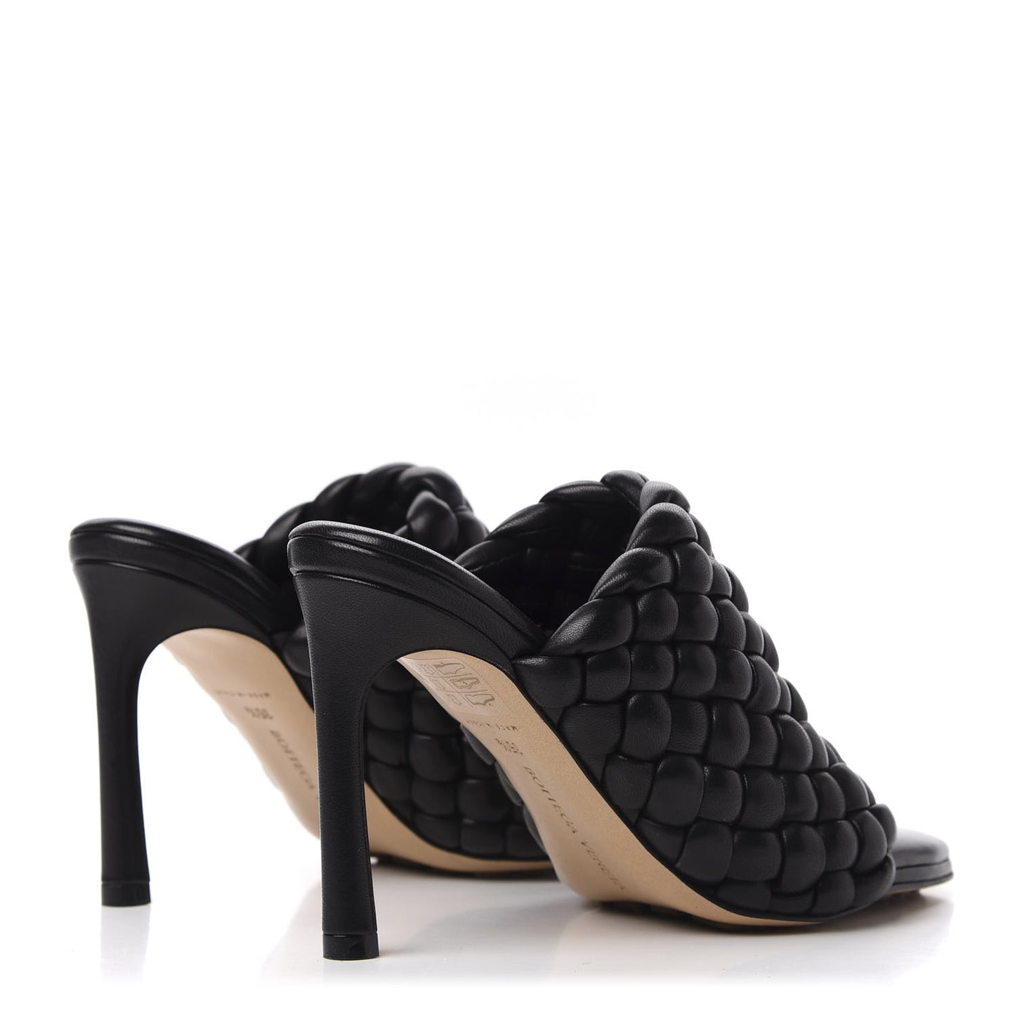 Nappa Padded Intreccio The Curve Sandals 35.5 Black