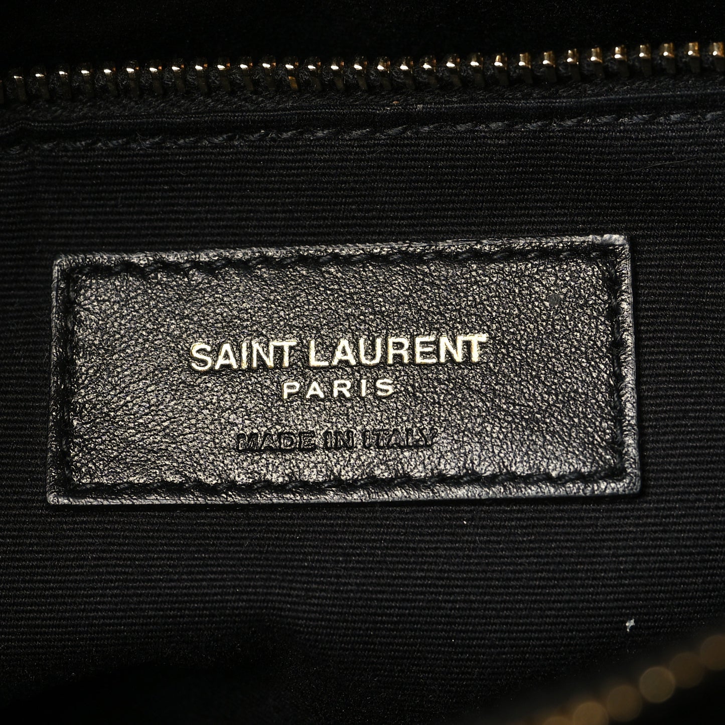 Calfskin Y Quilted Monogram Medium Loulou Chain Satchel Black