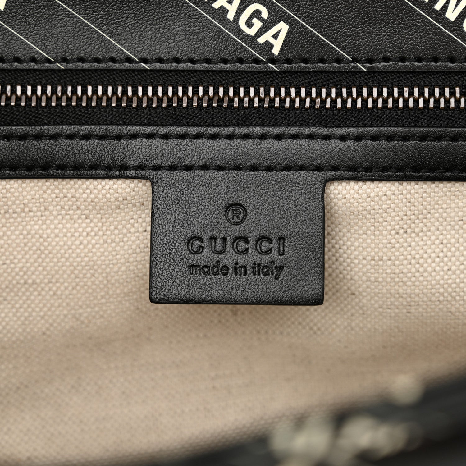 Gucci X BALENCIAGA Calfskin Matelasse Logo Print Small GG Marmont Shoulder Bag Black 6 of 11