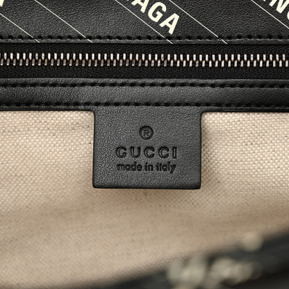 Gucci X BALENCIAGA Calfskin Matelasse Logo Print Small GG Marmont Shoulder Bag Black 6 of 11