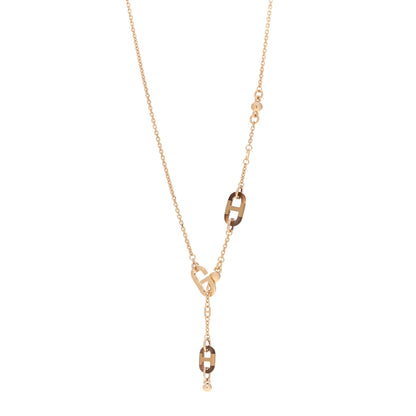 Hermes Lacquered Horn Permabrass Sur Mer Necklace Small Model Gold Black 1 of 7