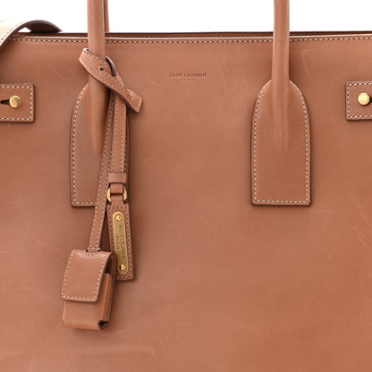 Saint Laurent Smooth Calfskin Medium Supple Sac De Jour Brown 8 of 11