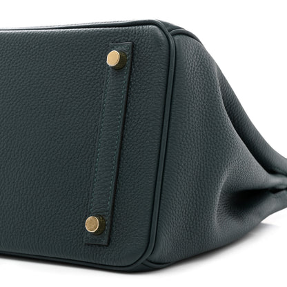 Hermes Togo Matte Alligator Birkin Touch 30 Vert Cypress 10 of 14
