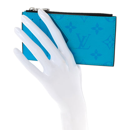 Louis Vuitton Taigarama Coin Card Holder Blue Lagoon 2 of 6