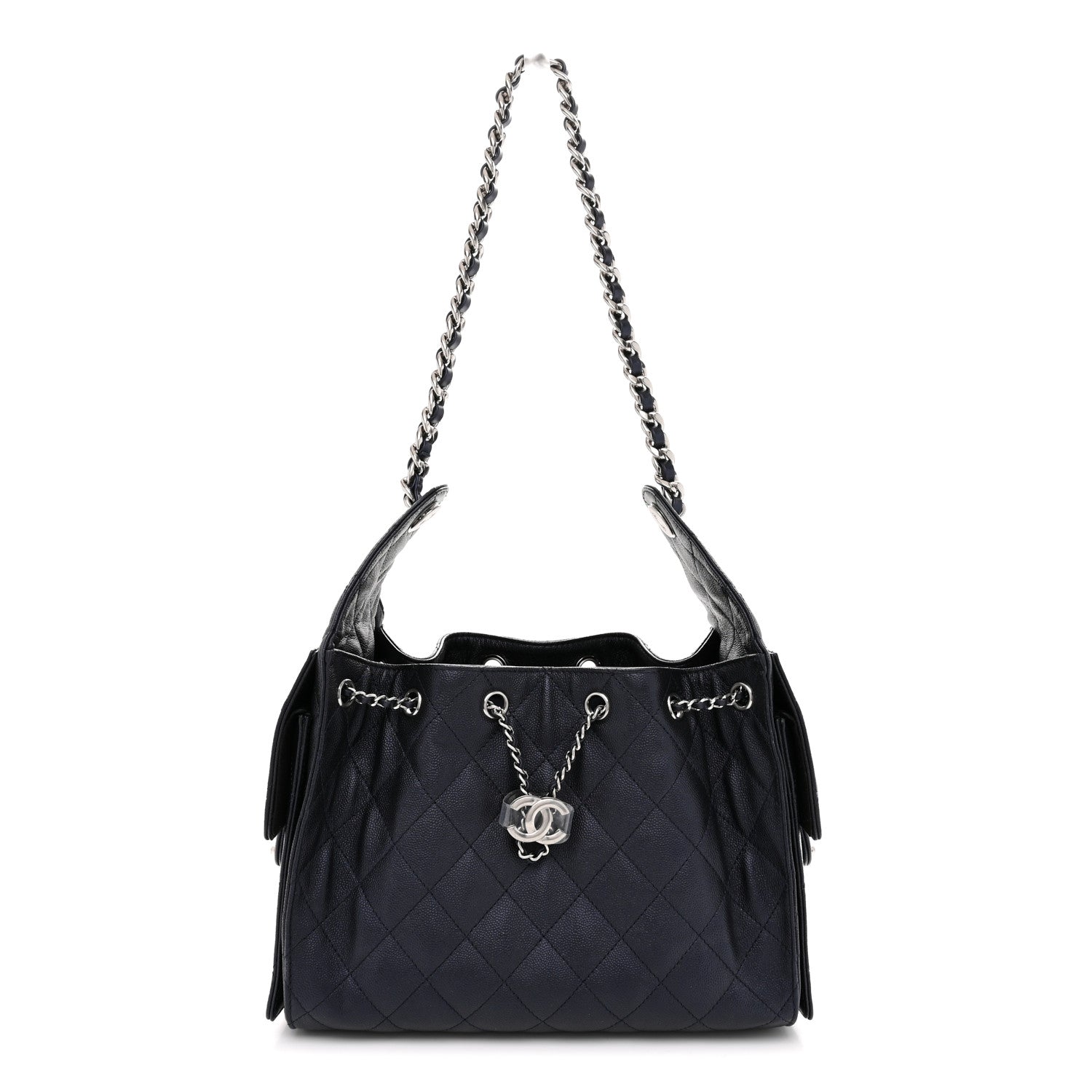 Chanel Caviar Quilted Small Chanel 25 Handbag Dark Navy 1 of 11