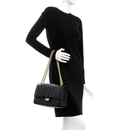 Chanel Aged Calfskin Quilted 2.55 Reissue 226 Flap Black 3 of 9