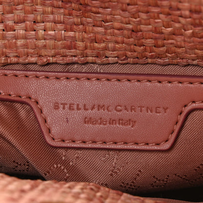 Stella McCartney Metallic Woven Raffia Tiny Fold Over Falabella Pink Gold 5 of 7