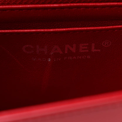 Chanel Patent Calfskin Small Camellia Flap Red 6 of 11