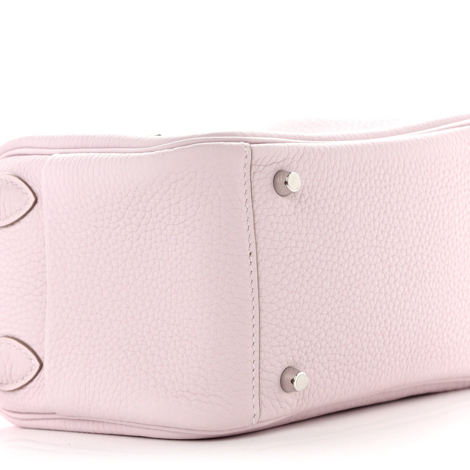 Hermes Taurillon Clemence Verso Mini Lindy 20 Mauve Pale Mushroom 9 of 11