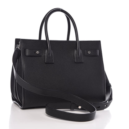 Saint Laurent Grained Calfskin Baby Sac De Jour Souple Black 4 of 11