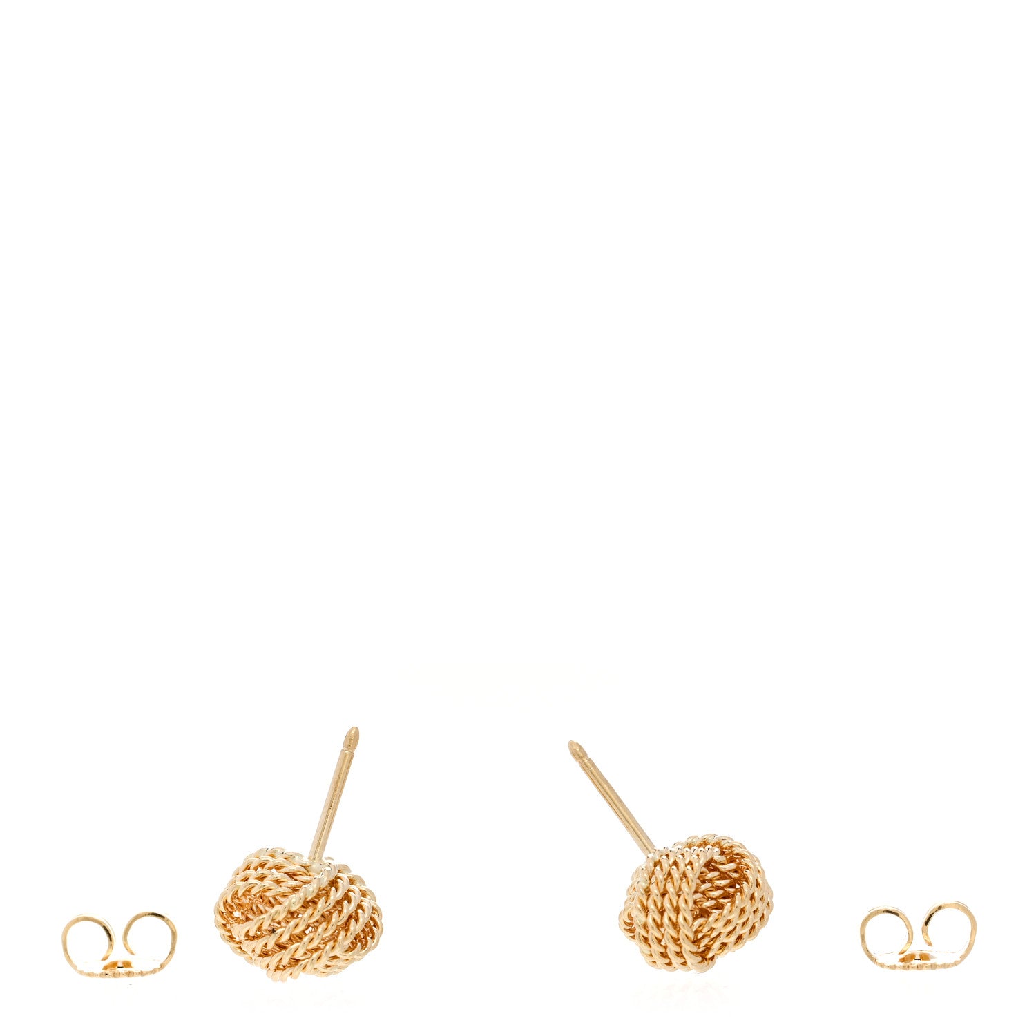 Tiffany 18K Yellow Gold Twist Knot Earrings 3 of 5
