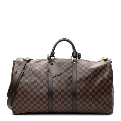 Louis Vuitton Damier Ebene Keepall Bandouliere 55 1 of 8