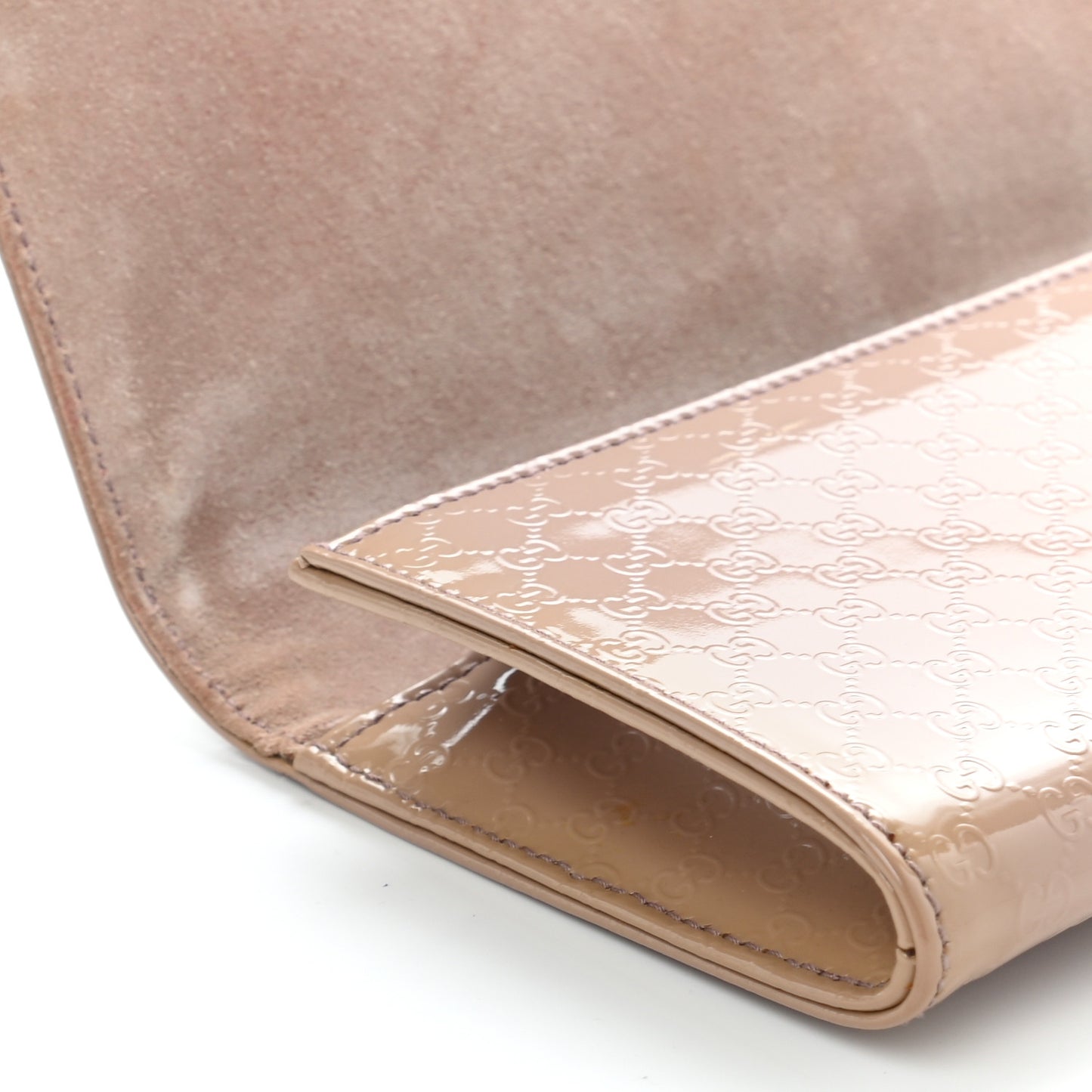 Patent Microguccissima Small Broadway Clutch Dark Cipria
