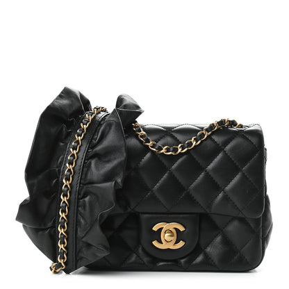 Chanel Lambskin Quilted Mini Romance Square Flap Black 1 of 9