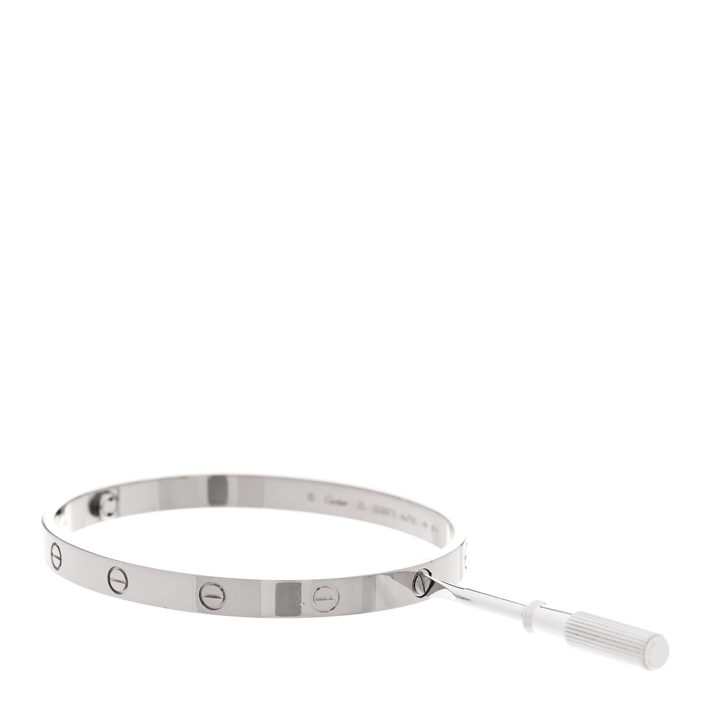 18K White Gold LOVE Bracelet 20