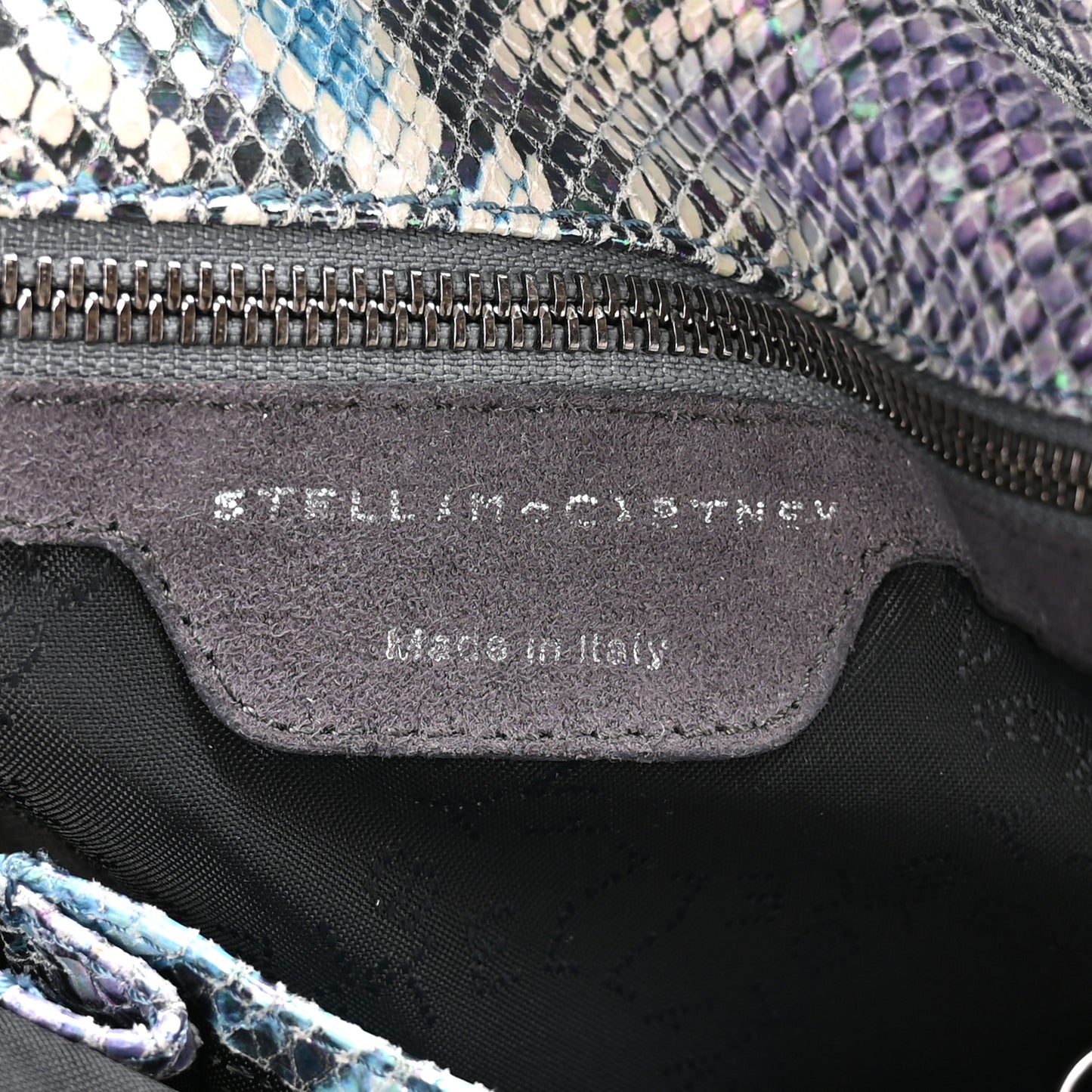 Eco Python Oleographic Big Falabella Tote Navy