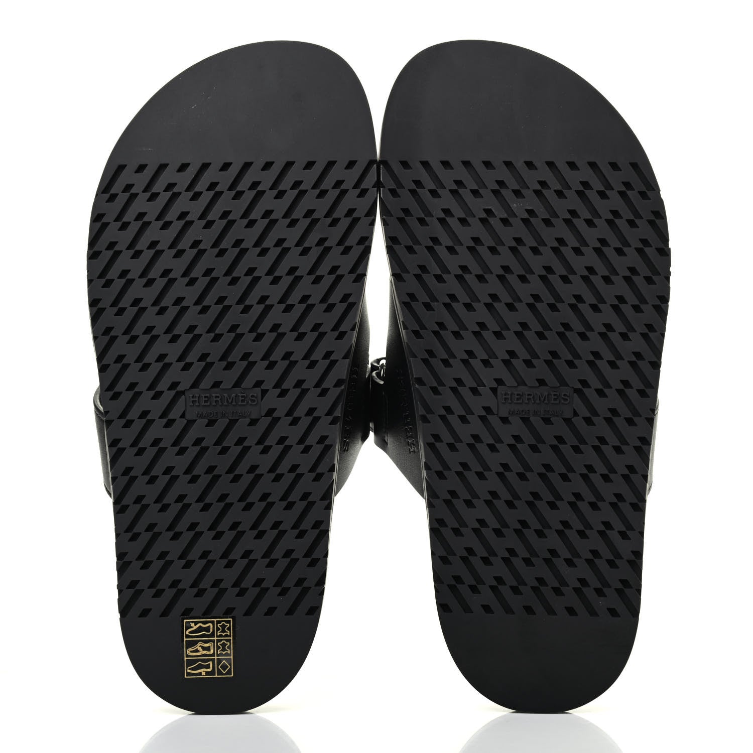 Hermes Calfskin Womens Chypre Sandals 37 Black 4 of 4