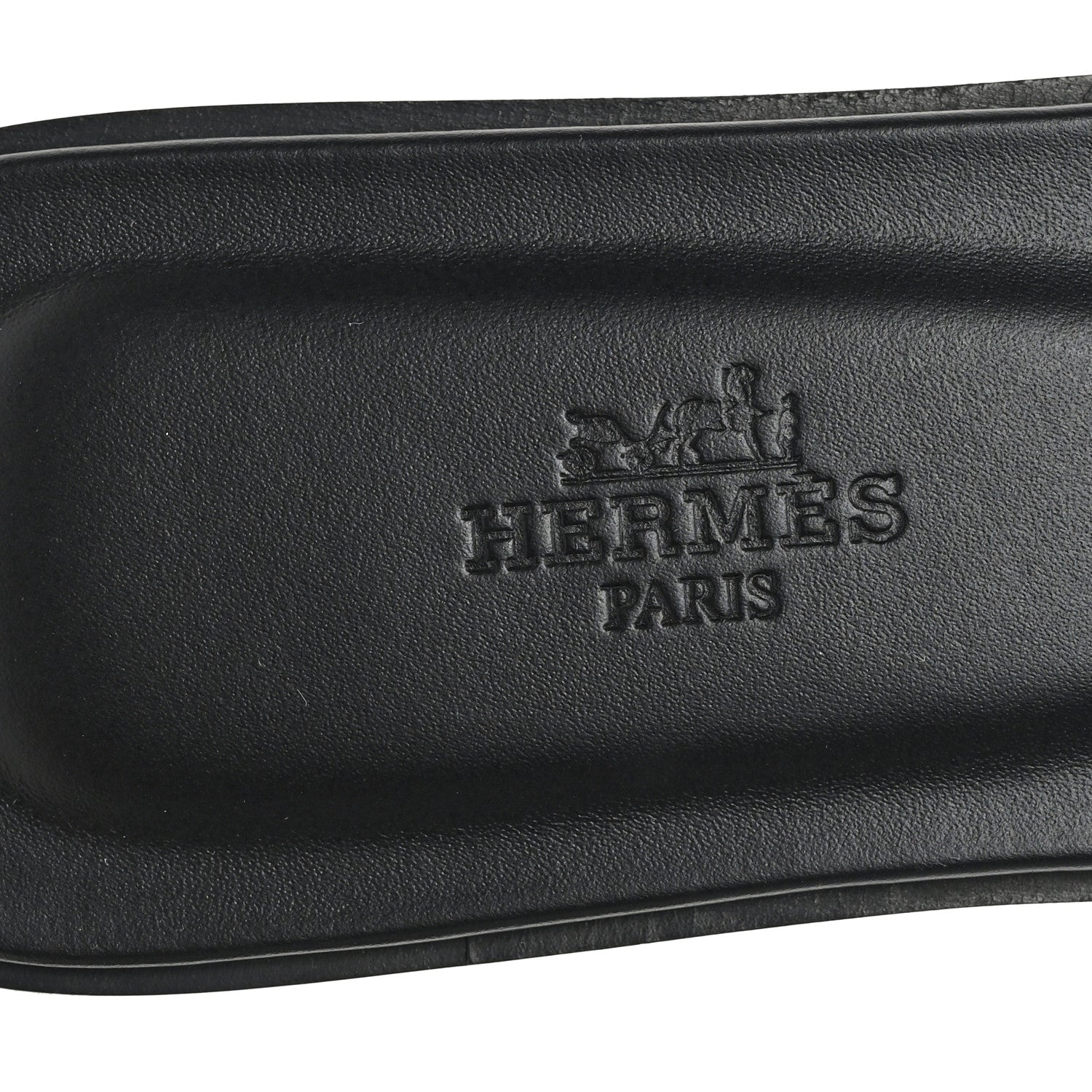 Hermes Box Calfskin Oran Sandals 38 Black 8 of 10