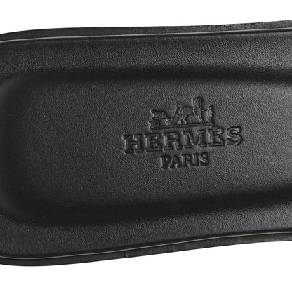 Hermes Box Calfskin Oran Sandals 38 Black 8 of 10