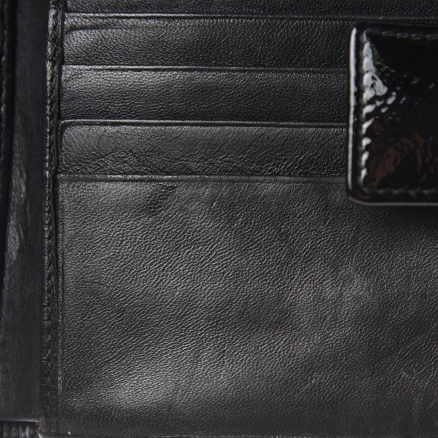 Patent Y-Mail French Wallet Black