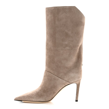 Jimmy Choo Suede Beren 85 Boots Light 36 Mocha 1 of 10