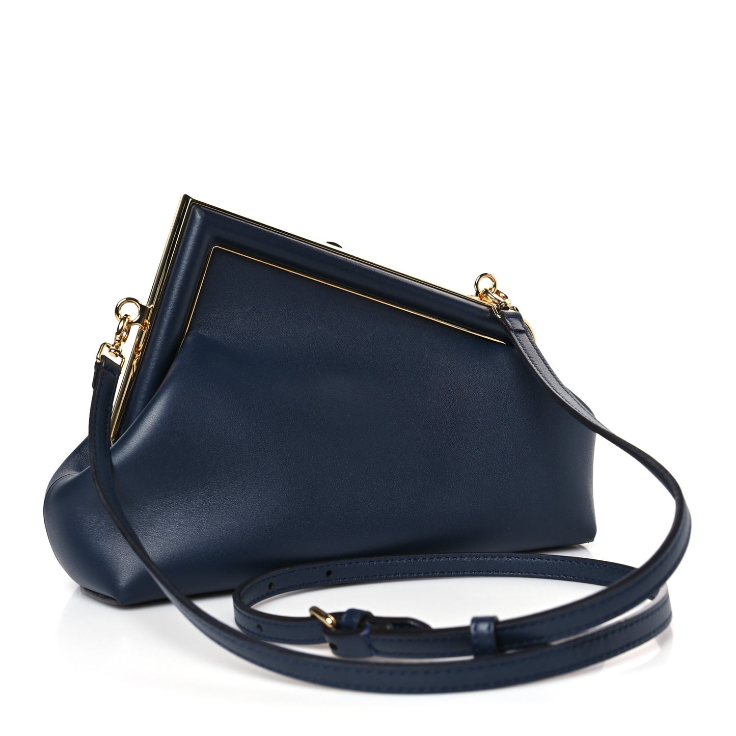 Shiny Nappa Small Fendi First Midnight Blue
